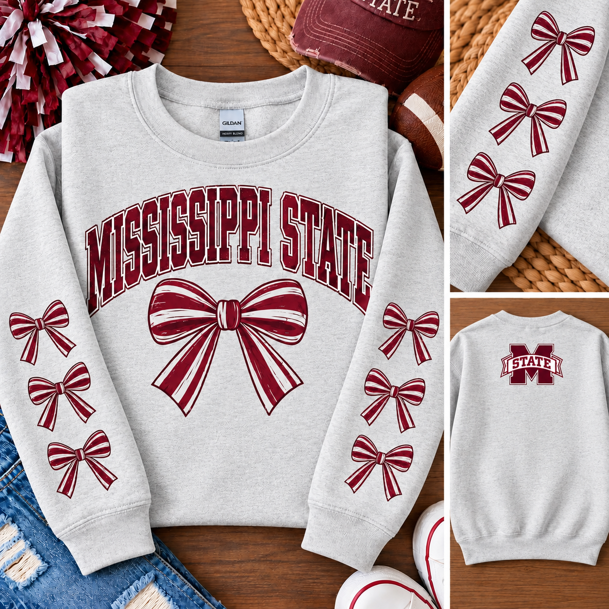 MISSISSIPPI STATE BOW-TIQUE SWEATSHIRT