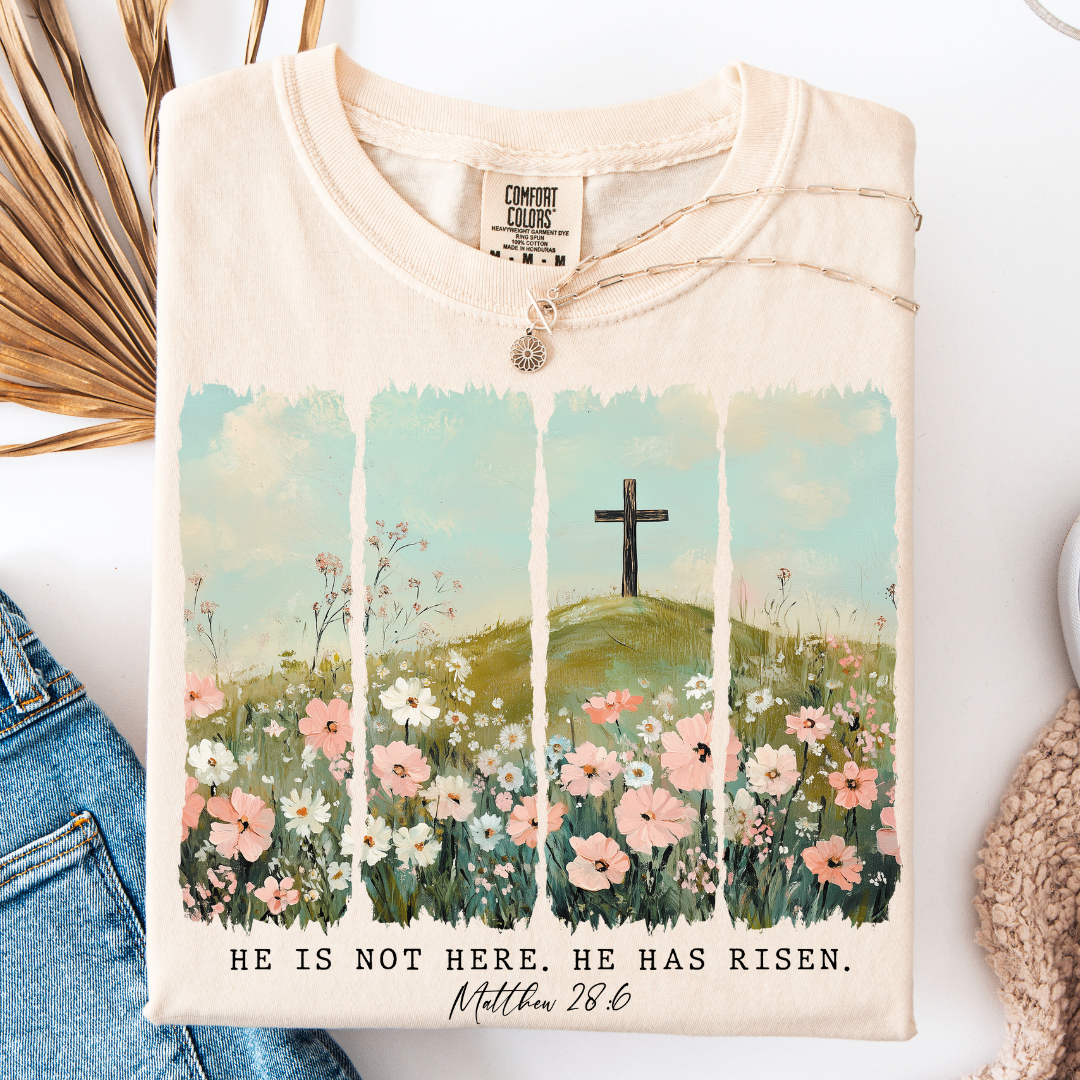 HE IS NOT HERE T-SHIRT