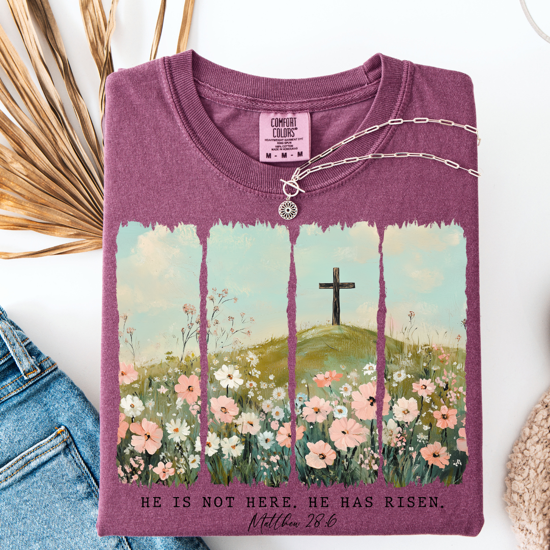 HE IS NOT HERE T-SHIRT
