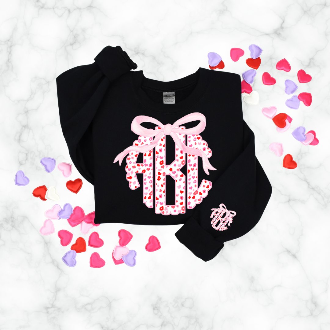 GIRLIE GIRL MONOGRAM CHEETAH SWEATSHIRT