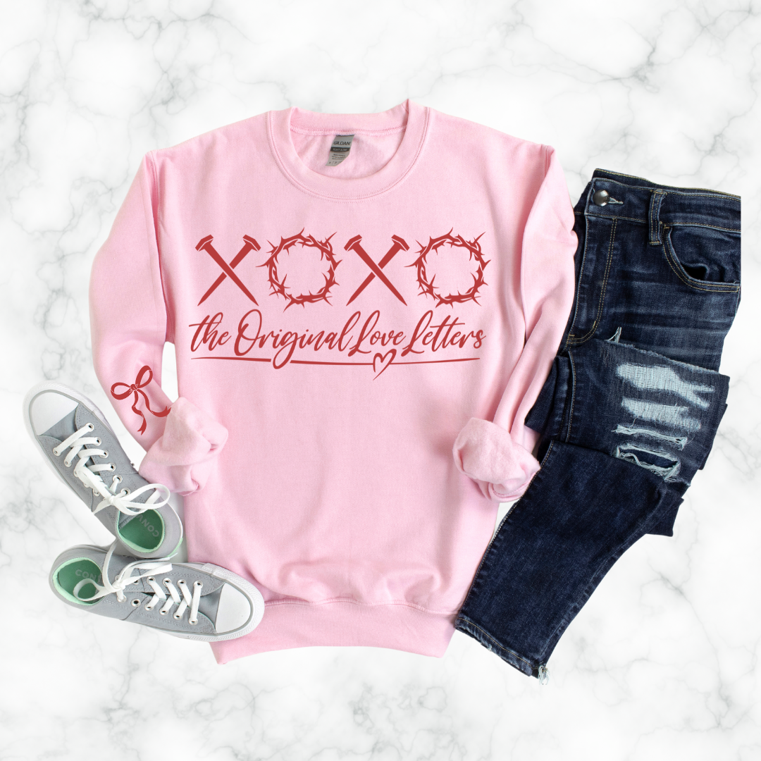 THE ORIGINAL LOVE LETTERS WITH BOW SWEATSHIRT