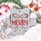 DISTRESSED COQUETTE MERRY CHRISTIMAS SWEATSHIRT