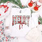 PLAID MERRY SWEATSHIRT