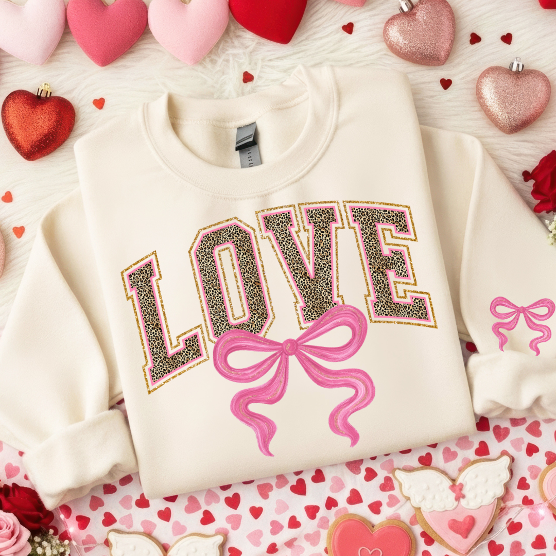 PREPPY LOVE BOW SWEATSHIRT