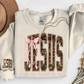 CAMO COW PRINT JESUS THE WAY THE TRUTH AND THE LIFE SWEATSHIRT