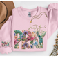 JUST PRAY FLORAL PRINT SWEATSHIRT