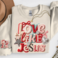 LATCH HOOK FAUX YARN LOVE LIKE JESUS SWEATSHIRT