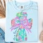 BRIGHT FLORAL COQUETTE CROSS T-SHIRT