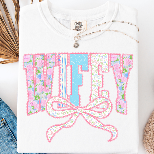 RETRO COQUETTE FLORAL WIFEY T-SHIRT