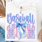 BASEBALL MOM COQUETTE BOW T-SHIRT