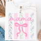 PERSONALIZED STRIPED BOW COQUETTE TITLE T-SHIRT