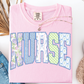 RETRO NURSE COQUETTE FLORAL T-SHIRT