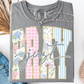 JUST PRAY PREPPY FLORAL PRINT T-SHIRT