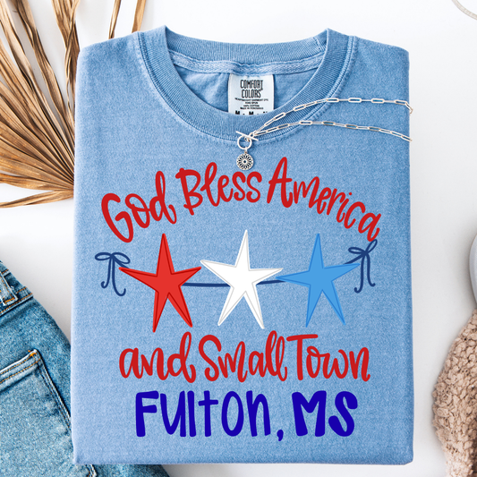 GOD BLESS AMERICA PERSONALIZATION T-SHIRT