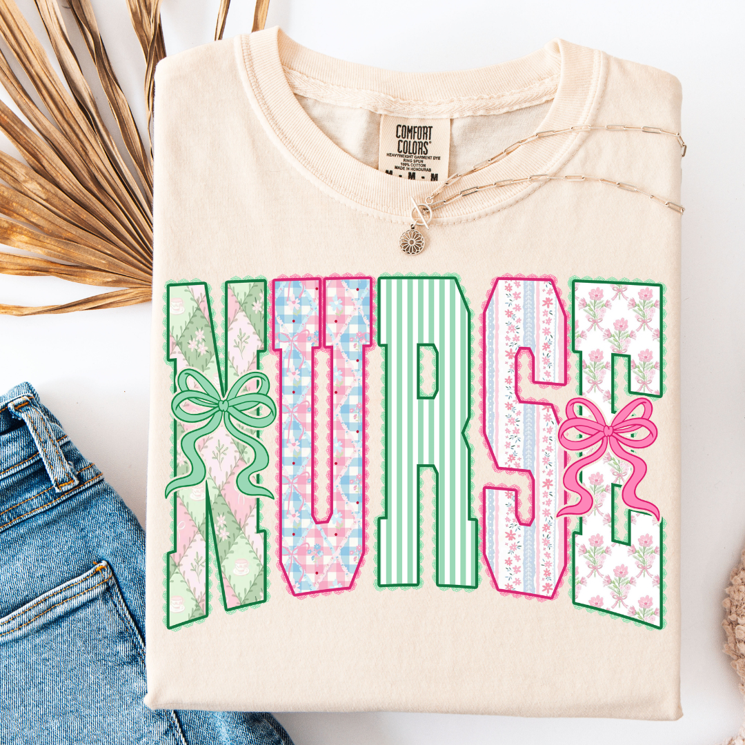 FLORAL VINTAGE NURSE T-SHIRT