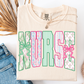 FLORAL VINTAGE NURSE T-SHIRT