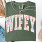 WIFEY FLORAL LETTER T-SHIRT