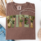 CAMO PATCHWORK LETTER WIFEY T-SHIRT