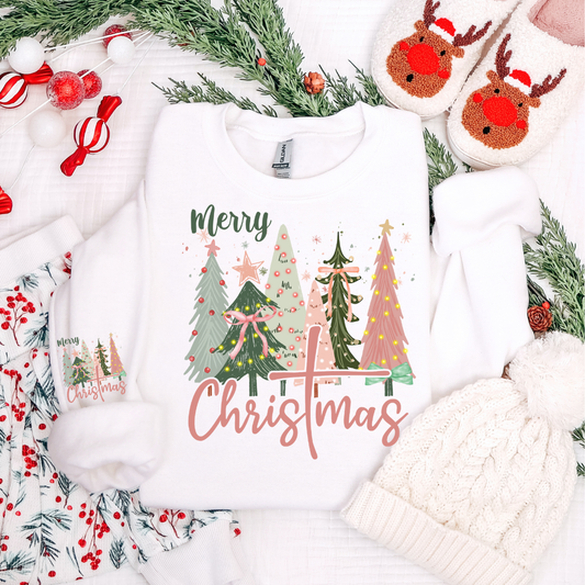 MERRY CHRISTMAS CROSS SWEATSHIRT