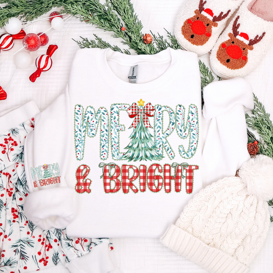 MERRY & BRIGHT CHRISTMAS TREE SWEATSHIRT