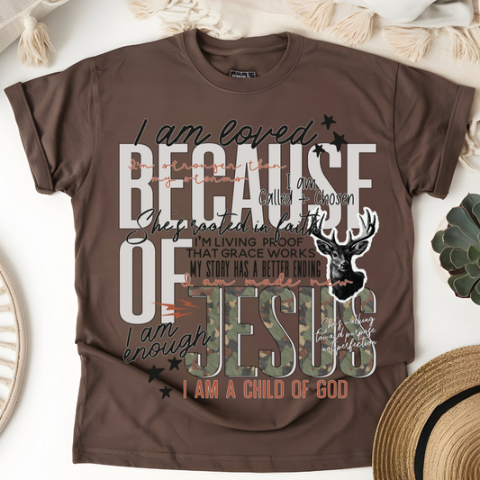 BECAUSE OF JESUS T-SHIRT