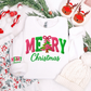 FAUX YARN MERRY CHRISTMAS SWEATSHIRT