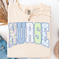 RETRO NURSE COQUETTE FLORAL T-SHIRT
