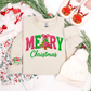 FAUX YARN MERRY CHRISTMAS SWEATSHIRT