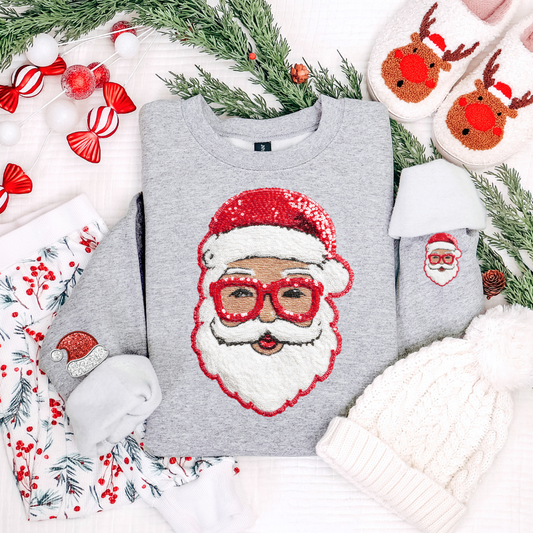 SEQUIN SANTA SWEATSHIRT
