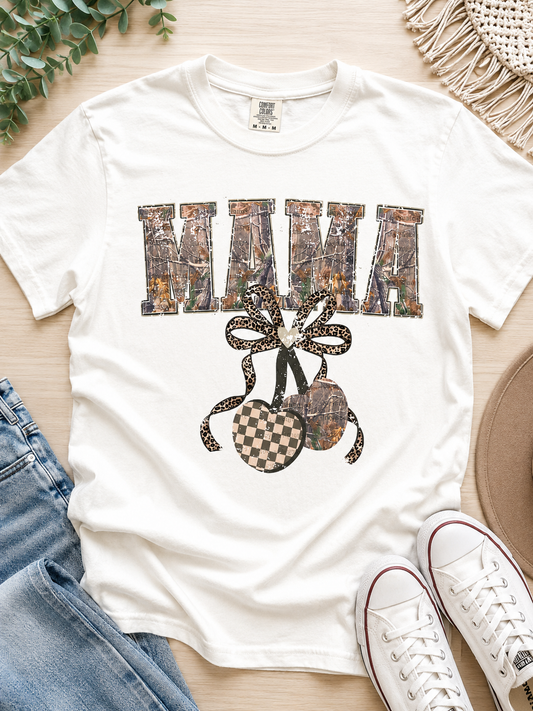 MAMA CAMO/BOUJEE PRINT T-SHIRT