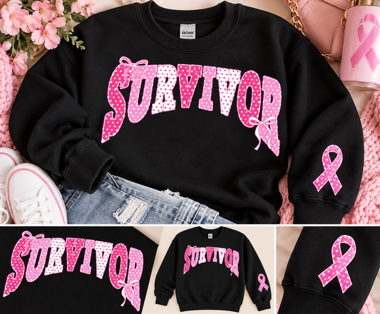 SURVIVOR BREAST CANCER AWARENESS SWEATSHIRT
