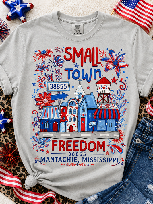 CUSTOM SMALL TOWN FREEDOM T-SHIRT