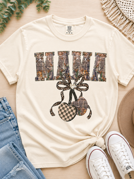 MAMA CAMO/BOUJEE PRINT T-SHIRT