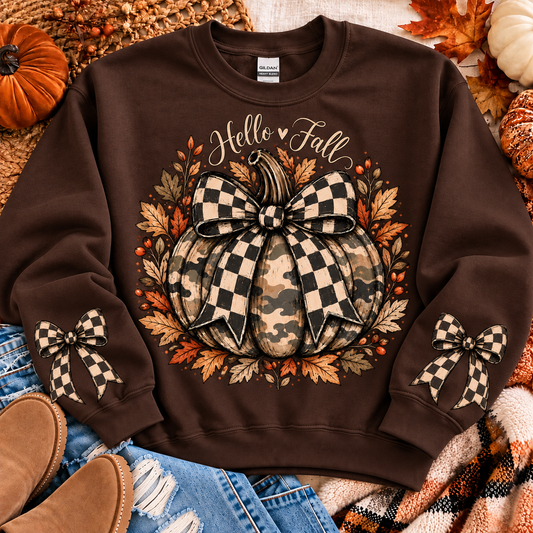 HELLO FALL PUMPKIN SWEATSHIRT