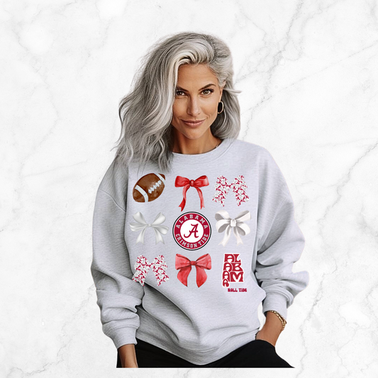 ALABAMA AND BOWS SWEATSHIRT