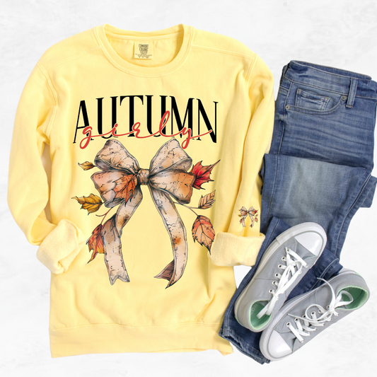 Butter Comfort Color Autumn Girly Sweatshirt