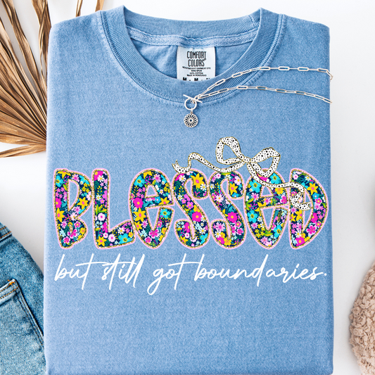 BLESSED WITH BOUNDARIES T-SHIRT