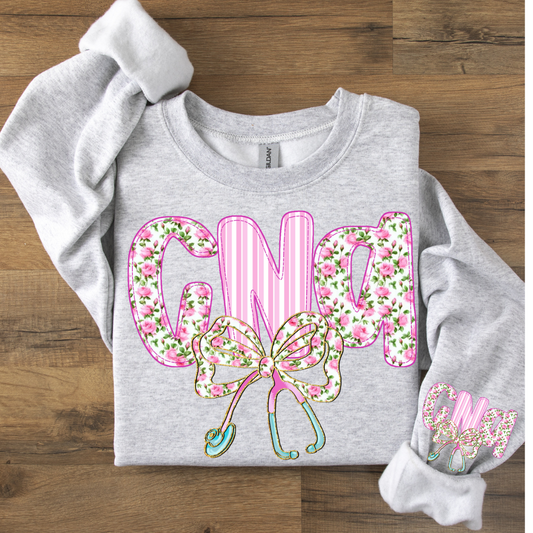 CNA BOW STETHOSCOPE SWEATSHIRT