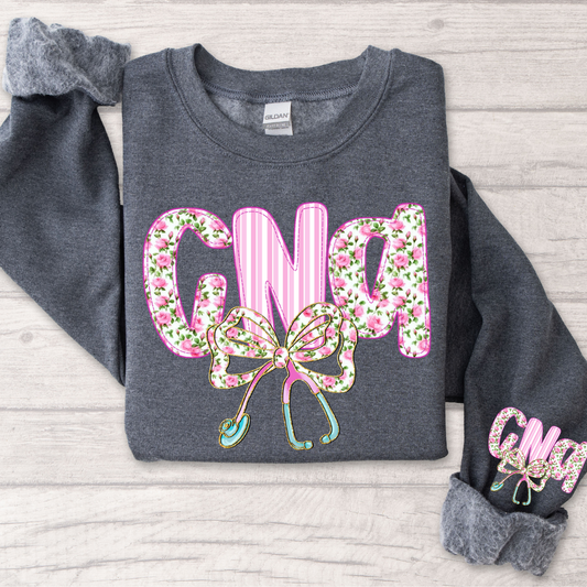 CNA BOW STETHOSCOPE SWEATSHIRT