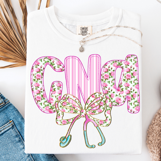 CNA BOW STETHOSCOPE T-SHIRT