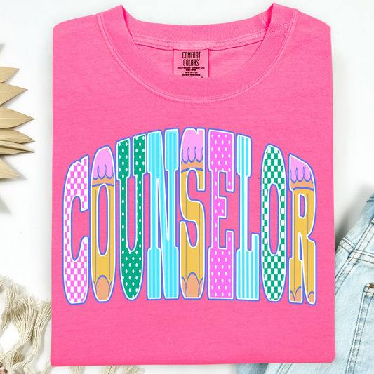 PREPPY NEON POLKA DOT EDUCATOR T-SHIRT