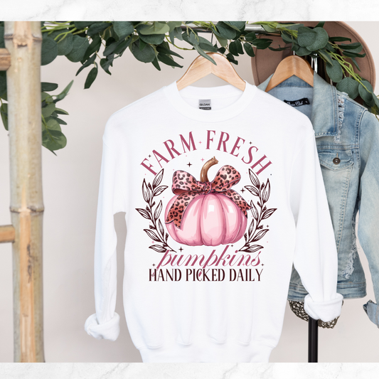 PINK FARM FRESH PUMPKIN SWEATSHIRT