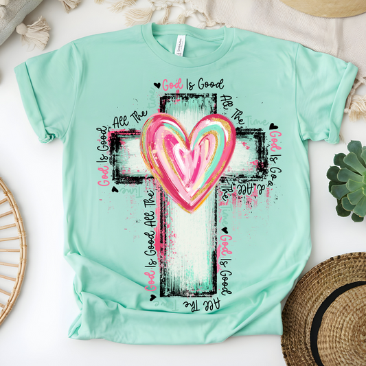 GOD IS GOOD CROSS T-SHIRT