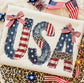 USA FAUX PATCHWORK T-SHIRT