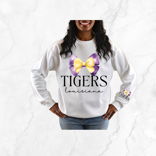 LSU BOW SWEATSHIRT