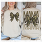 MAMA CAMOUFLAGE BOW SWEATSHIRT