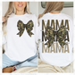 MAMA CAMOUFLAGE BOW SWEATSHIRT