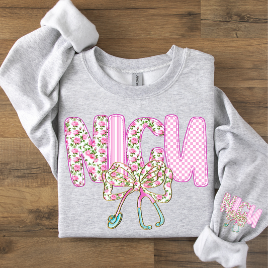 NICU BOW STETHOSCOPE SWEATSHIRT