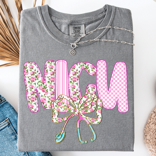 NICU BOW STETHOSCOPE T-SHIRT
