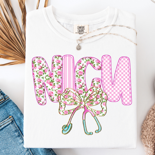 NICU BOW STETHOSCOPE T-SHIRT